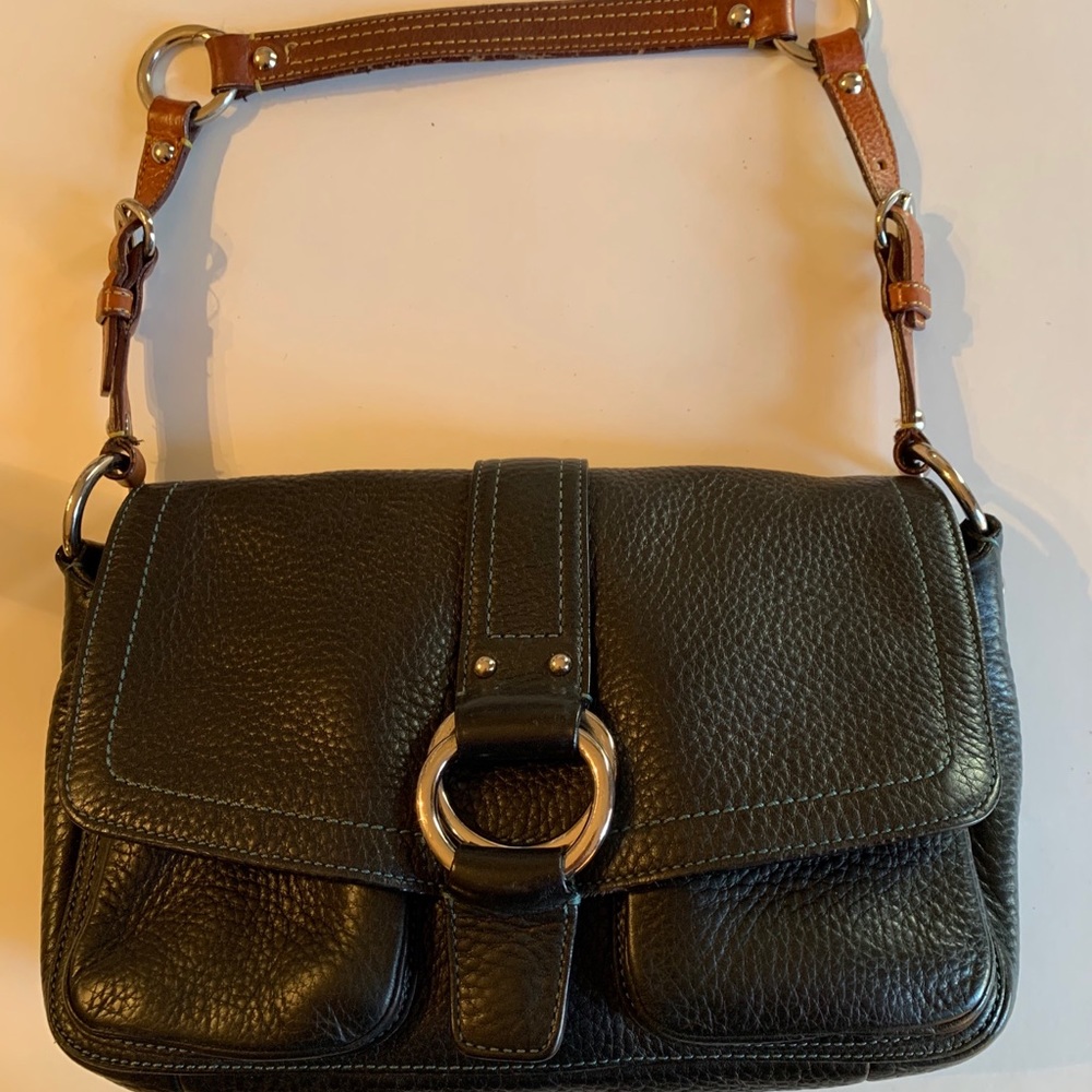 Coach Chelsea Black Pebbled Leather shoulder bag